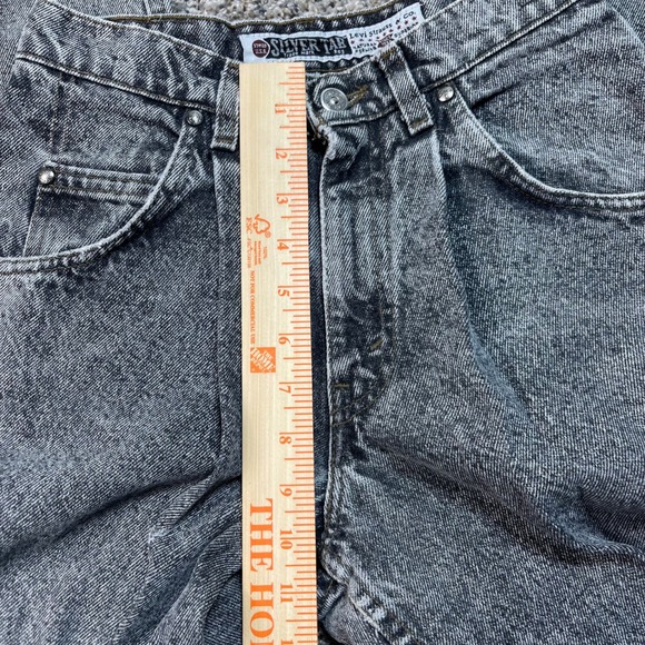 Vintage Levi's SilverTab Jeans 23x27 Gray USA Made Distressed Straight Leg 90s - Picture 6 of 11